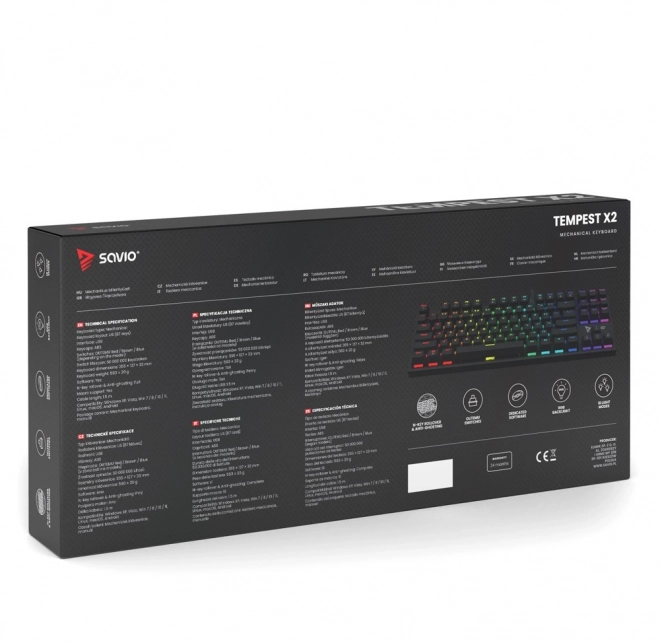 Savio Tempest X2 RGB Mechanical Keyboard Outemu Brown