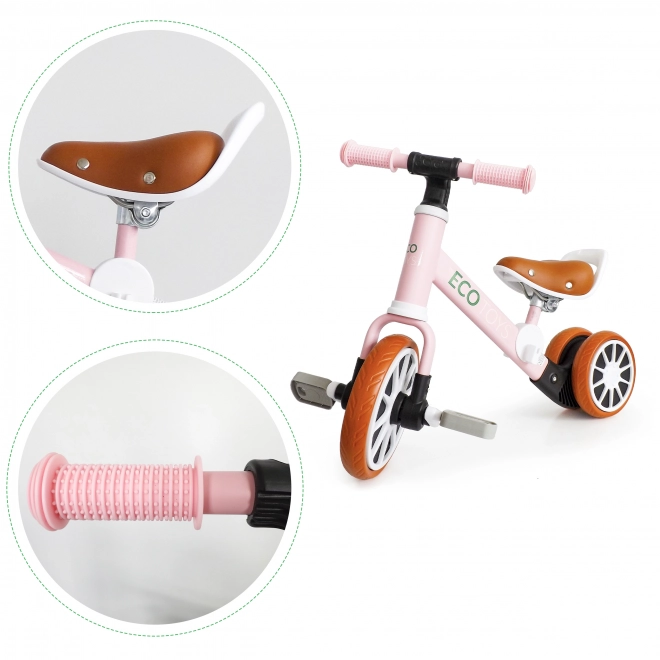 Pink Balance Bike Tricycle 2-in-1 by Ecotoys