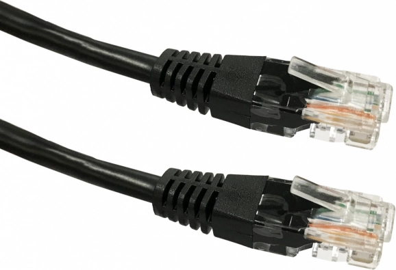 Patch cable RJ45 UTP Cat 6, 0.5 m, black
