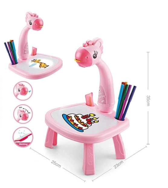 Multifunktionaler Zeichenprojektor Rosa Giraffe