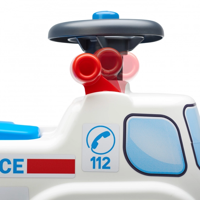 Ambulanza cavalcabile con sedile apribile e clacson