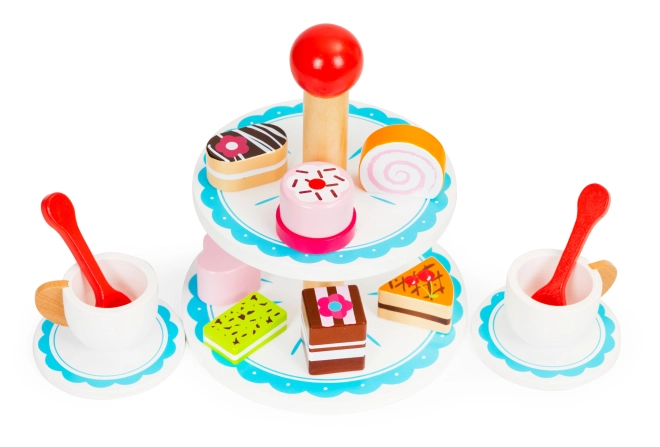 Vassoio, dolcetti e tazze