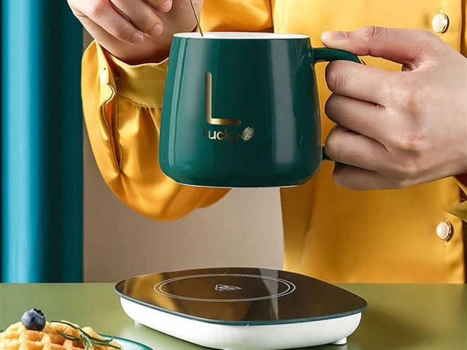 Scaldatazza elettrico per caffè e tè 16W, pannello LED impermeabile
