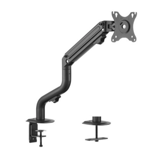 Desk monitor arm adjustable from 17 to 32 inches, weight capacity up to 8 kg