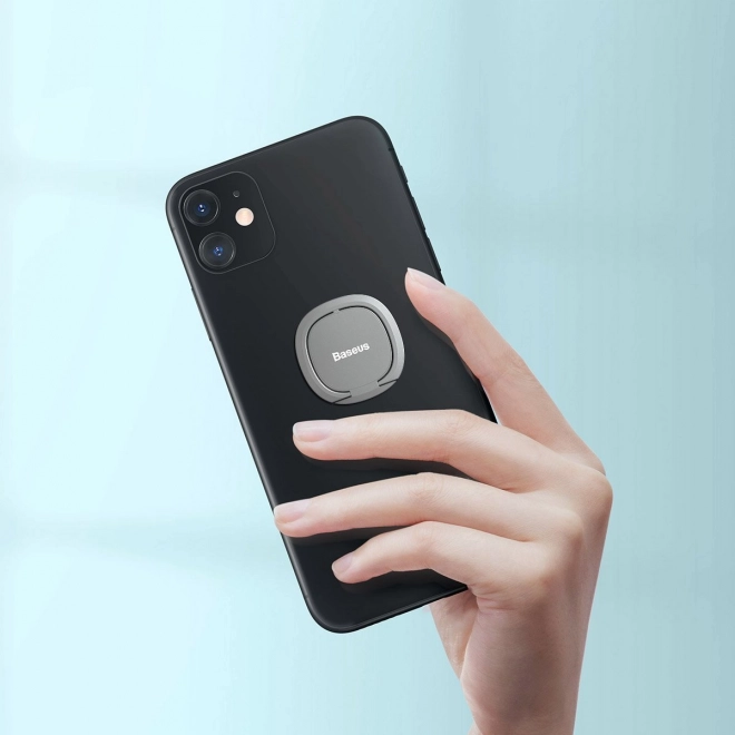 Supporto ad anello invisibile per smartphone Baseus - argento