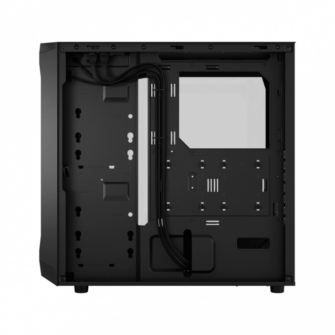Black computer case with transparent side panel
