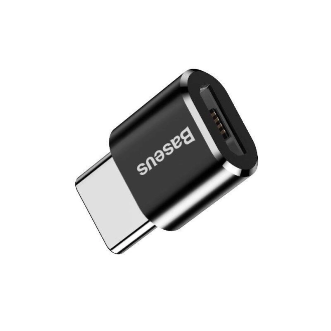 Micro USB to USB Type C Adapter Black