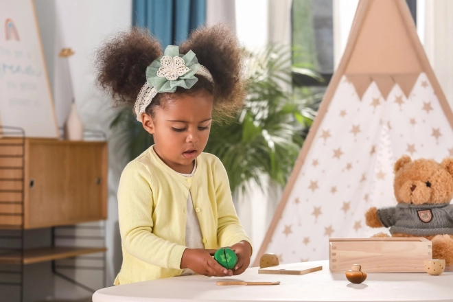 Set di taglio in legno - verdura per bambini
