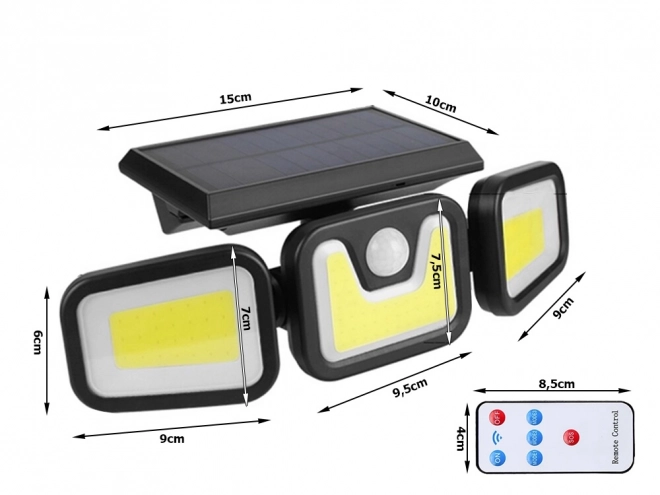 Solar Street Light with Motion and Dusk Sensor