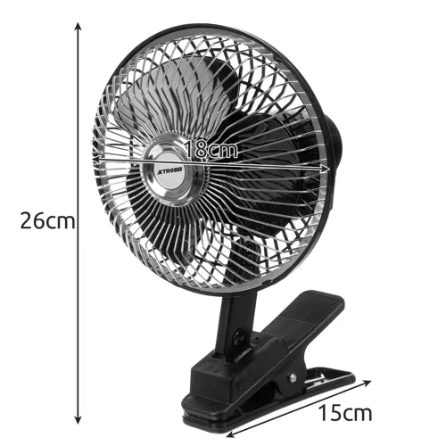 Ventilatore auto rotante con clip Xtrobb