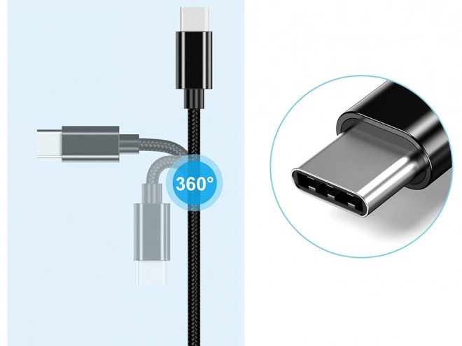 USB-C to USB-A 3.0 OTG adapter with braided cable