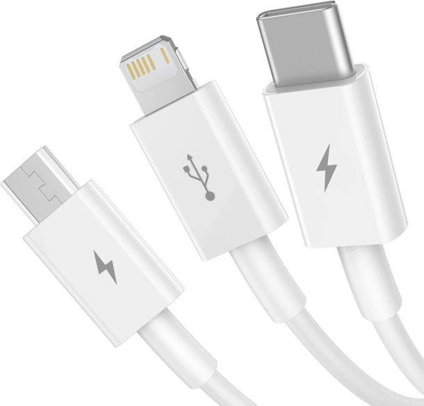 Drie connectoren voor al uw apparaten