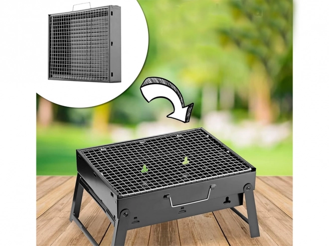 Portable Folding Charcoal Grill for Camping and BBQ