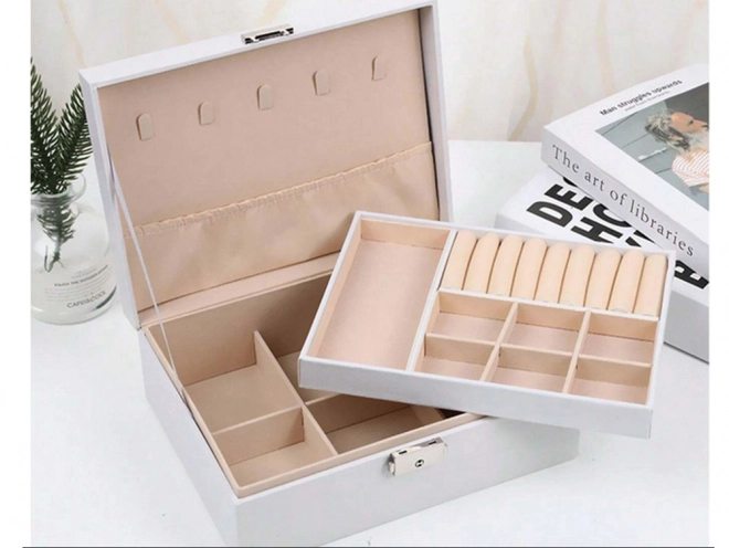 Elegante cofanetto organizer per gioielli con chiave