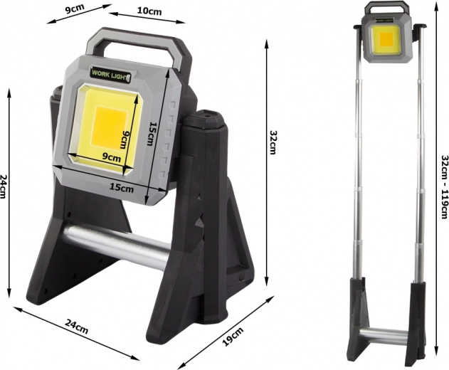 Teleskopsko stojalo in 360° vrtljiva glava