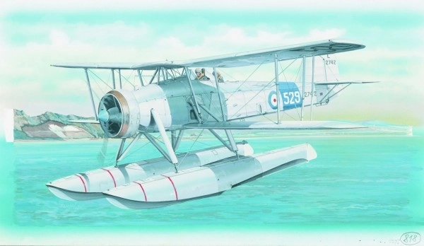 Model Fairey Swordfish Mk.2 26,4x29cm in doos 34x19x5,5cm