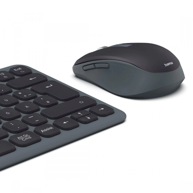 Wireless Keyboard and Mouse Set Hama WKM-500 Black-Grey