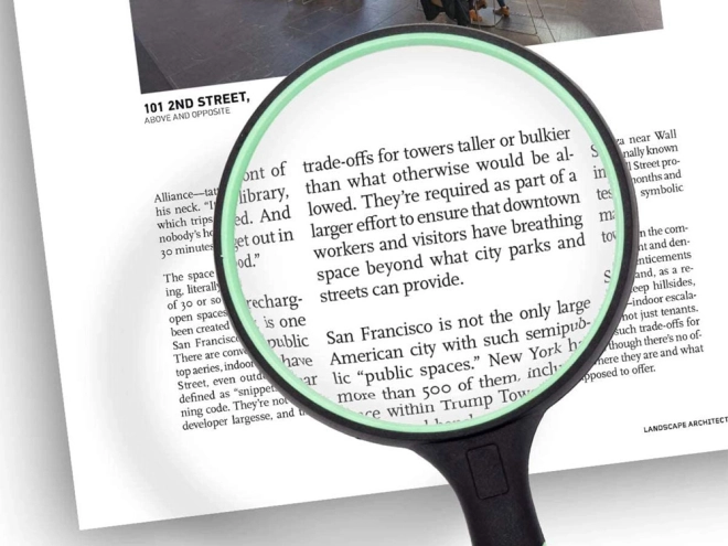 Classic magnifying glass with 50mm lens