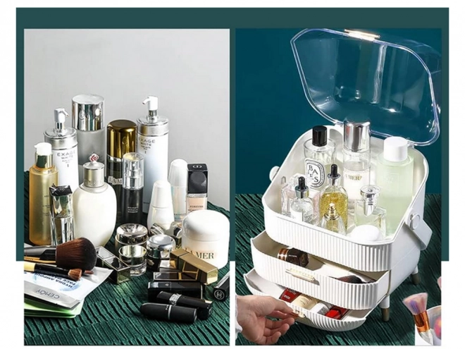 Elegant Large Cosmetic Organizer with Drawers