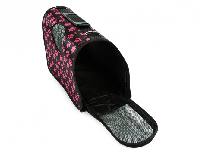 Transport Bag for Pets Black with Paws