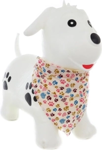 Rubber hopping dog with pump