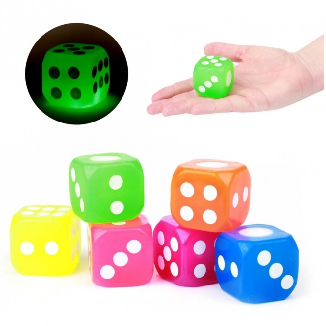 Glowing Silicone Cube 3 cm - 1pc