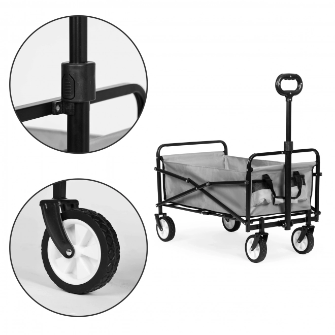 Foldable Garden and Beach Trolley in Gray