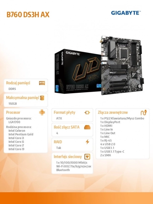 Motherboard Gigabyte B760 DS3H AX