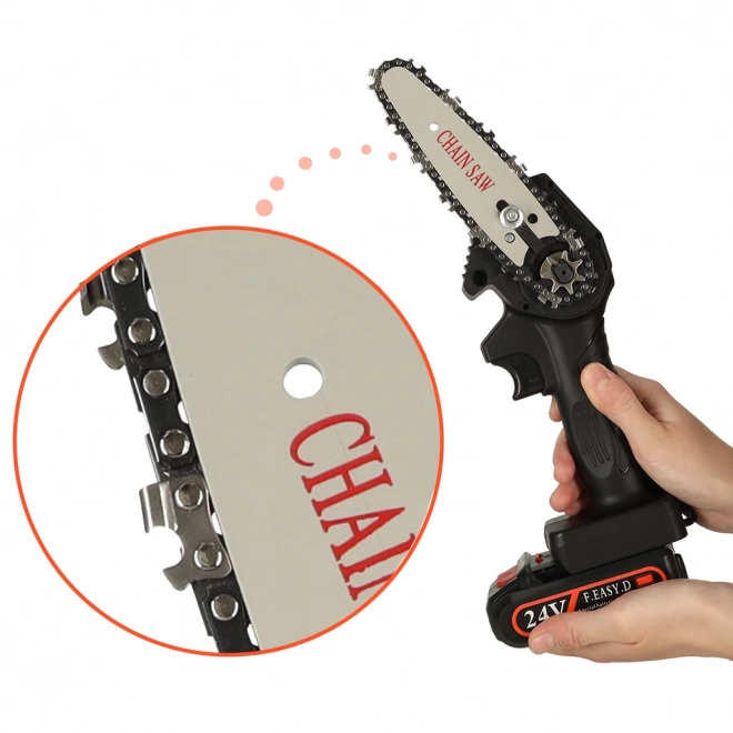 Battery-Powered Mini Chainsaw in Carry Case