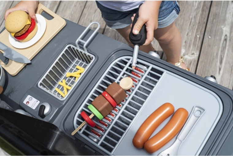 Grill réaliste avec effet de flammes