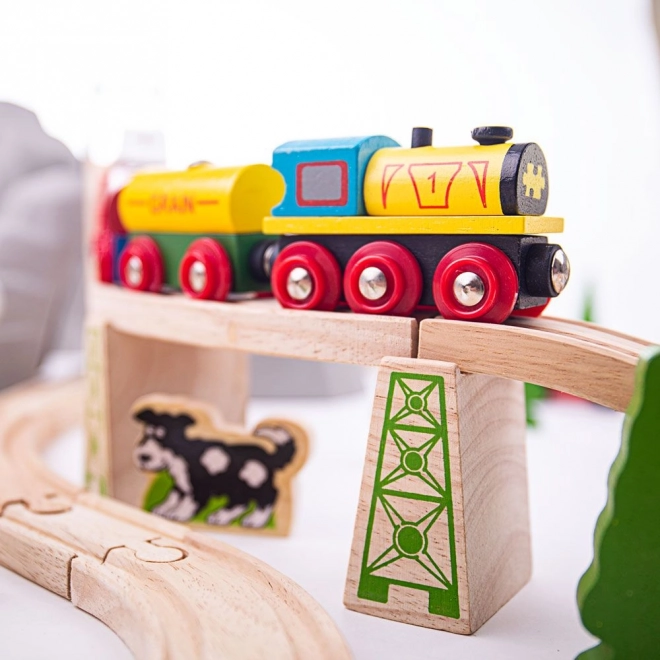 Bigjigs Rail Wooden Railway Mountain Road 112 Pieces