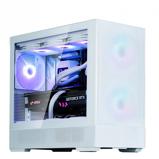 White P30 Air mATX Mini Tower Case with ARGB Fans