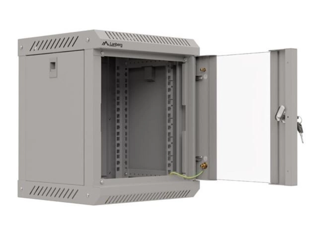 Wall-mounted rack cabinet 10 inch 6U gray