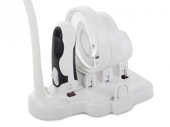 Desk Magnifier 2-in-1 INTERCHANGEABLE LENSES 6 LED Diodes