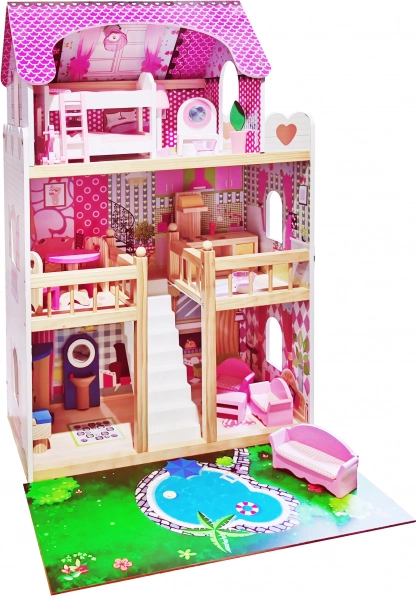 Maison de poupées en bois