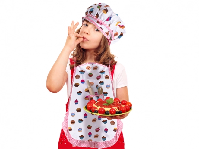 Children's Kitchen Set with Hat, Apron, and Utensils