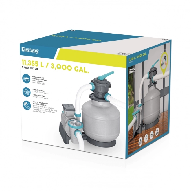 Powerful sand filtration for Bestway pools