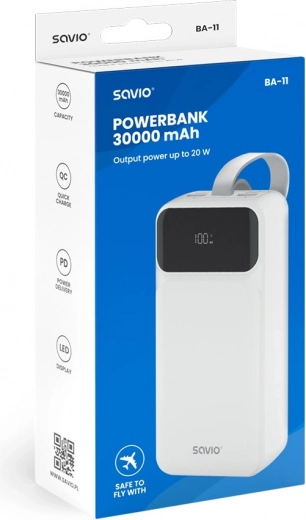 Enorme capacità da 30000 mAh per giorni senza presa