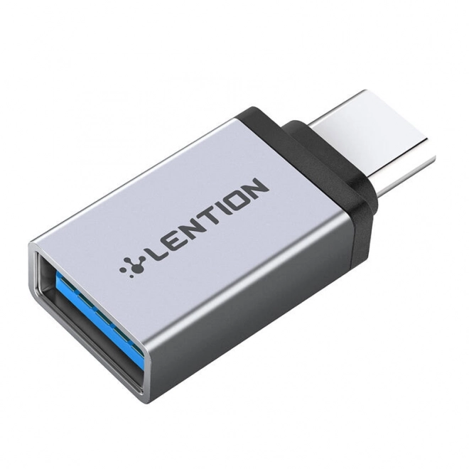 Adaptér USB-C na USB 3.0 Lention (stříbrný)