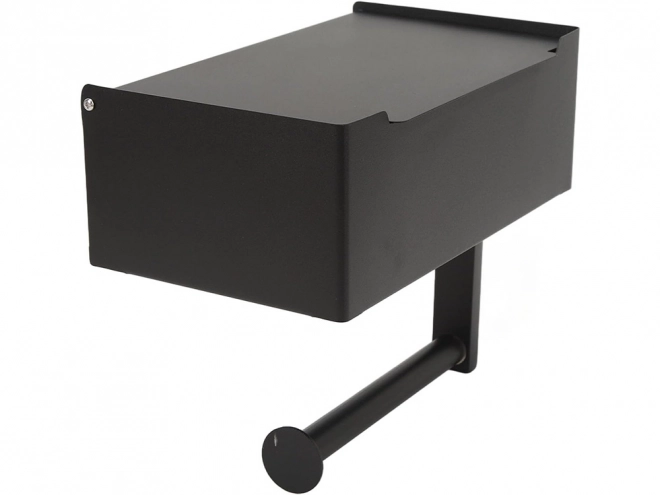 Toilet Paper Holder with Tissue Container and Shelf