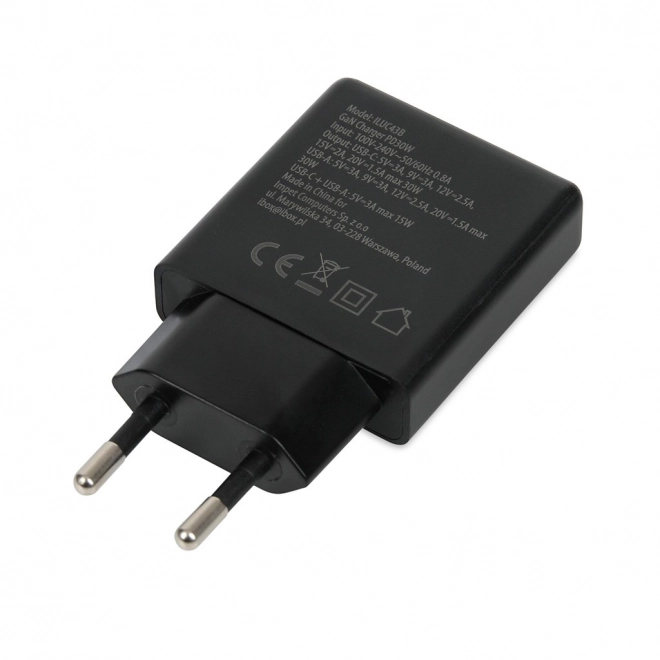Compact GaN USB-C 30W Charger