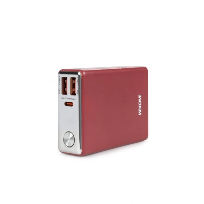 Portable Power Bank 10000mAh USB-C PD & Dual USB-A Fast Charging Red