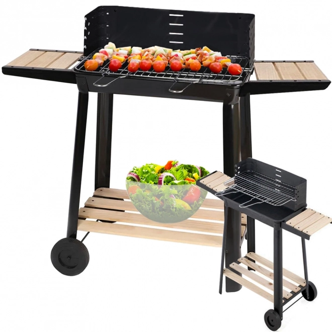 Velký zahradní gril na dřevěné uhlí