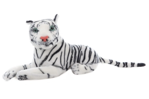 Plys Hvid Tiger 29 cm