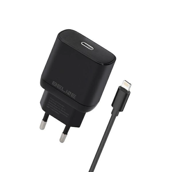Caricatore di rete USB-C GaN da 30W + cavo lightning – Nero