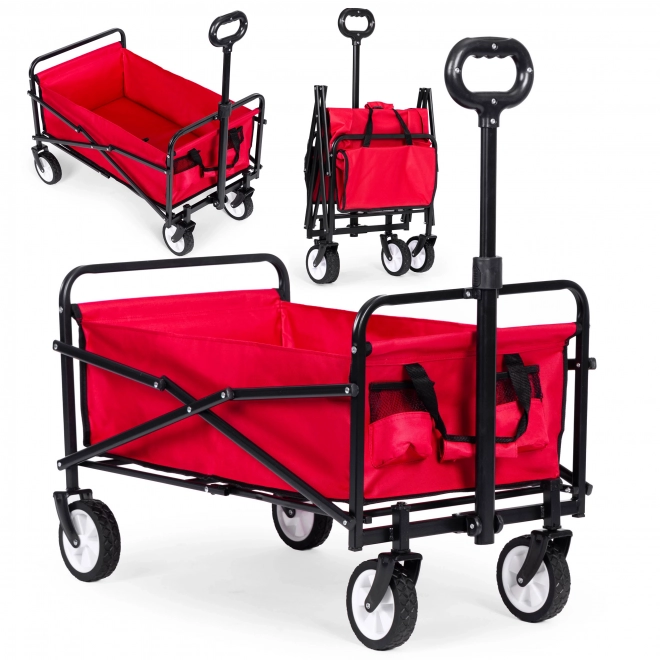 Folding Garden Cart Red 48x90 cm MultiGarden