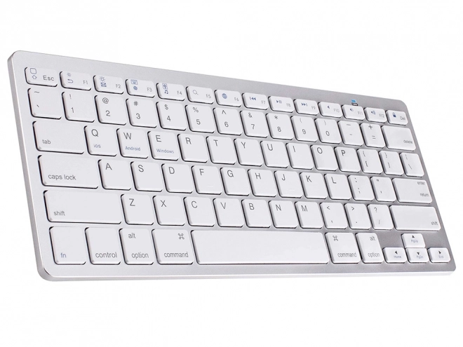 Tastiera senza fili Bluetooth per pc ipad mac piccolo profilo sottile basso – Bianco