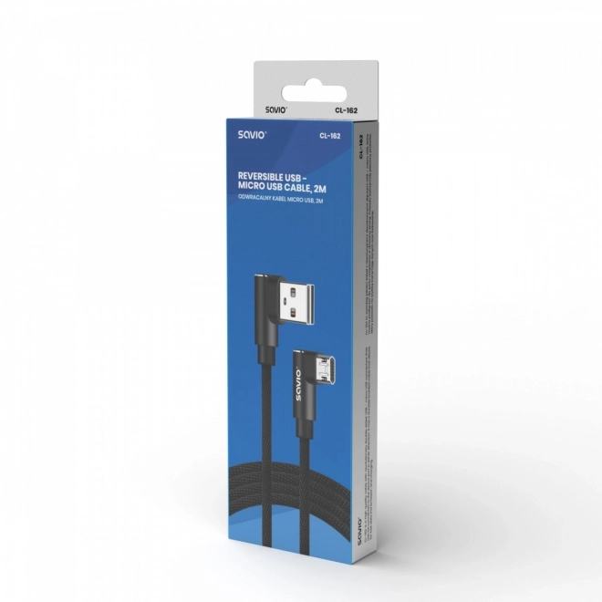 Cable with Double-Sided Connector USB Micro USB - USB A 1m