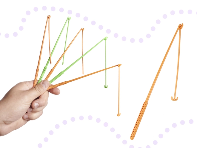 Easy catching with hook-tipped rods