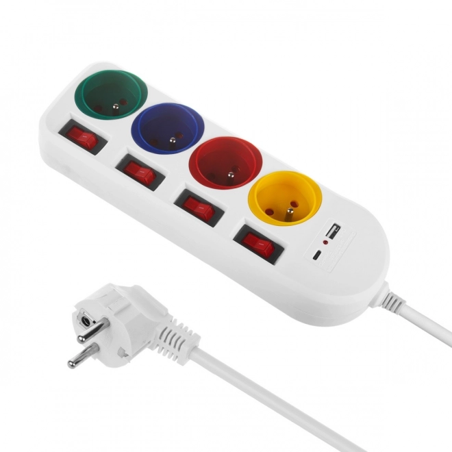 Power Strip with USB Ports 1.5m